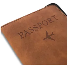 Carteira Para Passaporte Moda Couro Pu Elástico Organizador Foto mini 2