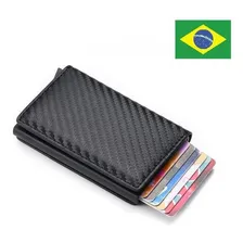 Carteira Pop Up Em Couro Anti Furto Carbon Black Preta Foto  mini 1