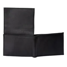Carteira Slim Masculina Em Couro Legitimo Preto Foto mini 3