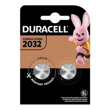 Cartela 2 Pilha Bateria Cr 2032 Duracell 3v Lithium Moeda Foto mini 1