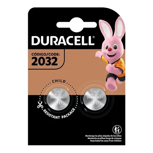 Cartela 2 Pilha Bateria Cr 2032 Duracell 3v Lithium Moeda Foto 1