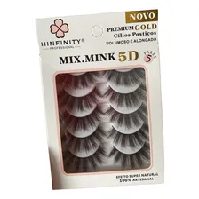 Cartela 5 Pares Cilios Postiços 5d Efeito Volumoso Hinfinity Foto  mini 1