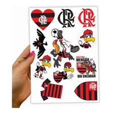 Cartela Adesivo Decorativo Parede Flamengo Esporte Clube Cor Colorido Foto  mini 1