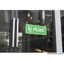 Cartela Adesivo Puxe Empurre Etiqueta Sinalização Foto mini 2