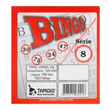 Cartela Bingo Grande Tamoio Jornal 100 Folha Kit 360 Bloco Foto mini 1