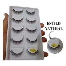 Cartela Cílios Postiços 5 Pares Mink 3d X26 Efeito Natural Foto mini 2