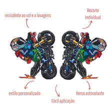 Cartela De Adesivo Moto No Grau Com 14 Peças Moto, Bike Cor cores Foto mini  3