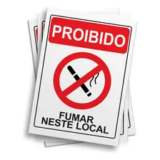 Cartela De Adesivo Sinalização Proibido Fumar Neste Local Foto  mini 1