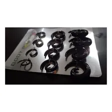 Cartela De Alargador Espiral Caracol Com 12 Unidades Cor Preto Foto mini 3