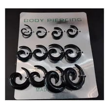 Cartela De Alargador Espiral Caracol Com 12 Unidades Cor Preto Foto mini 4