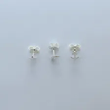 Cartela De Atacado 12 Pares De Brincos Infantis Em Prata Foto mini 4
