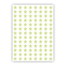 Cartela Etiqueta Adesivo Brilha No Escuro - Estrelas 2cm Foto mini 1