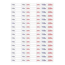 Cartela Etiquetas Adesivos De Voltagem 110/220v Fios E Cabos Foto mini 2