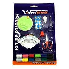 Cartela Kit Costura Agulhas Alfinetes Tesoura -12 Carreteis Foto mini 2
