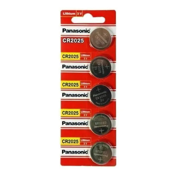 Cartela Pilha Bateria Cr2025 3v Panasonic Balança Litío Foto 1