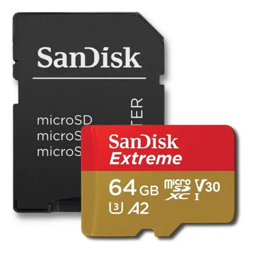 Cart茫o De Mem贸ria 64gb Micro Sd Extreme 170mbs V30 Sandisk Foto 1
