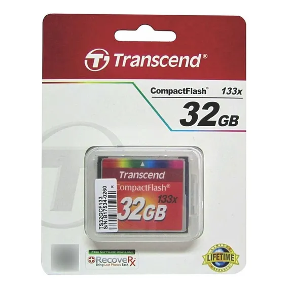 Cartão De Memória Compact Flash Cf 32gb Transcend 133x Foto 1
