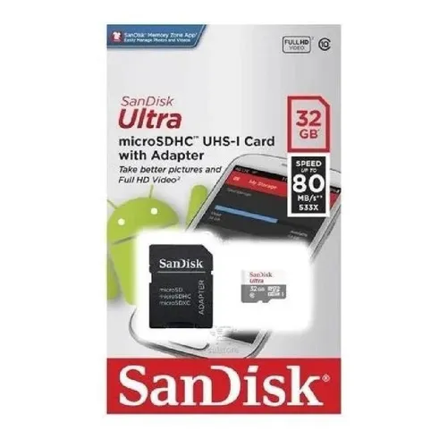 Cartão De Memória- Micro Sd 32gb 80mbs Sandisk Foto 1