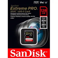 Cartão de memória Sandisk Extreme Pro UHS-II Sdxc 128gb 300mbs Foto mini 3