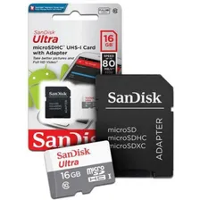 Cartão De Memória Sandisk Micro Sd 16gb Com Adaptador Foto mini 1