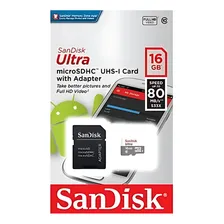 Cartão De Memória Sandisk Micro Sd 16gb Com Adaptador Foto mini 2