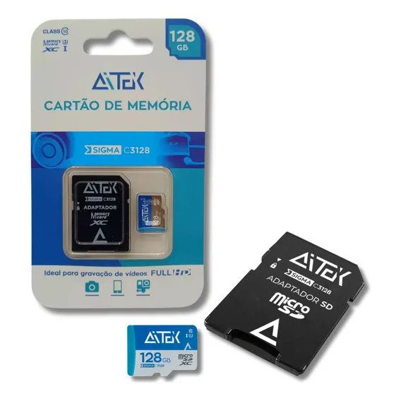 Cartão De Memoria Sd Card 128gb C/ Adaptador Memory Card Foto 1