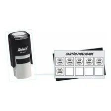 Cartão Fidelidade (1000 Unidades) + Carimbo Automático 17mm Tinta Preta Foto  mini 1