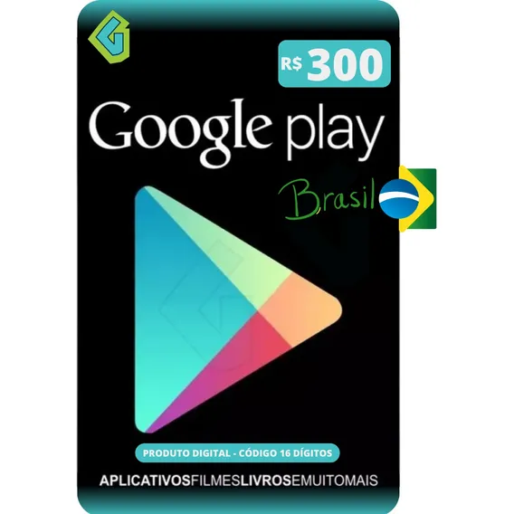 Cartão Gift Card Google Play Reais Br Android Foto 1