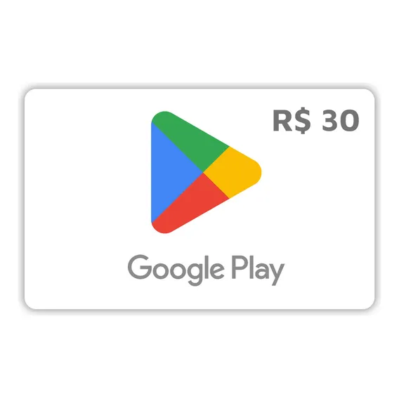 Cartão Google Play Brasil 30 Reais Gift Card Digital Foto 1