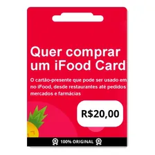 Cartão Ifood 20 Reais Gift Card Foto mini 1