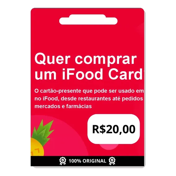 Cartão Ifood 20 Reais Gift Card Foto 1