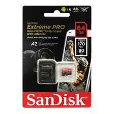 Cartão Memória Sandisk Extreme Pro Micro Sdxc 64gb A2 Foto mini 1