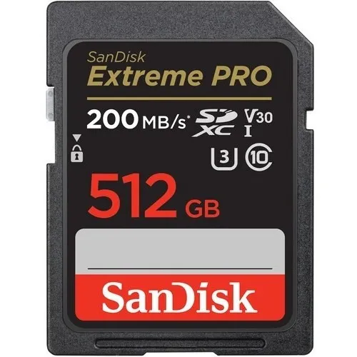 Cartão Memória Sandisk Extreme Pro Sd Xc 512gb Uhs-i 200mb/s Foto 1