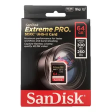 Cartão Memória Sandisk Sdxc 64gb Extreme Pro 300mbs VÃdeo 4k Foto mini 2