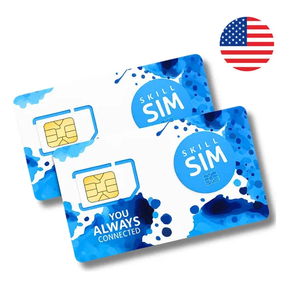 Cartão SIM da T-Mobile ou SKILLSIM CHIP NORMAL MICRO NANO INTERNET Ilimitado Foto 1