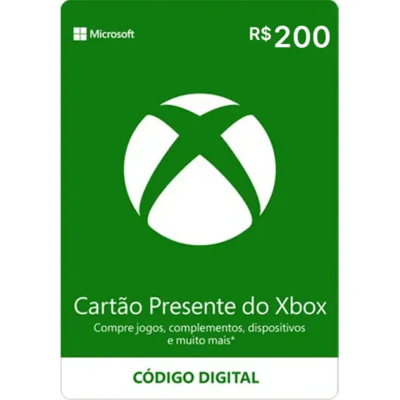 Cartão Xbox Reais Gift Microsoft Brasil Foto 1