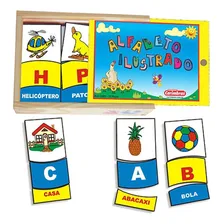 Cartões De Aprendizagem Infantil Carimbras Alfabeto Ilustrado - 203 De 72 Peças Com Temática Alfabeto Foto mini 1