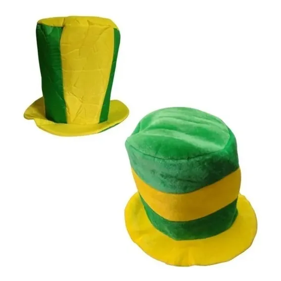 Cartola Chapéu Verde E Amarelo Brasil Copa Do Mundo Foto 1