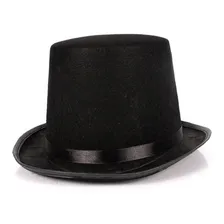 Cartola Feltro Chapéu Magico Preta Tamanho Único Adulto Cor Preto Foto  mini 1