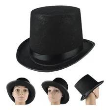 Cartola Feltro Chapéu Magico Preta Tamanho Único Adulto Cor Preto Foto mini  2