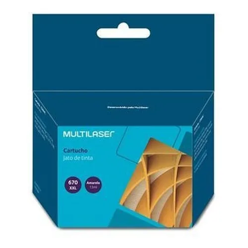 Cartucho CompatÃvel Hp 670xl 13ml Cz120ab Amarelo 4625 4615 Foto 1