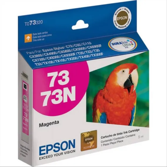 Cartucho De Tinta Epson T073320-br Magenta Durabrite Ultra Foto 1