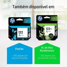 Cartucho de Tinta HP 122 Colorido Original CH562HB Foto mini 2