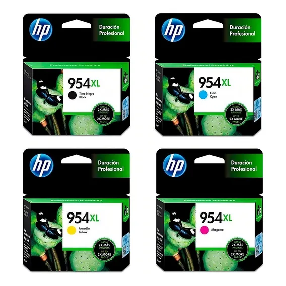Cartucho de tinta HP 954xl preto ciano magenta amarelo - 4 unidades Foto 1