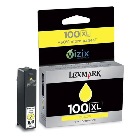 Cartucho De Tinta Lexmark 100 Xl 14n1071 Amarelo 14746 Foto 1