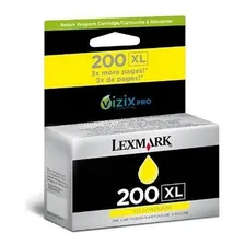 Cartucho De Tinta Lexmark 200xl 14l0177 Amarelo 18015 Foto  mini 1