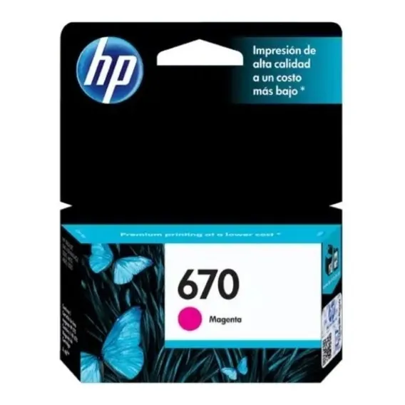 Cartucho de tinta original magenta Hp 670 Foto 1