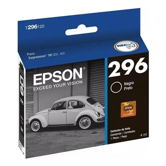 Cartucho Epson De Tinta Preto Expression T296120 (eps01) Foto 1