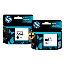 Cartucho Hp 664 Preto (f6v29ab) + Hp 664 Colorido (f6v28ab) Foto mini 1