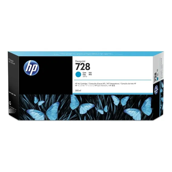 Cartucho HP 728 F9K17A Cyan Designjet T730 T830 300ml Foto 1